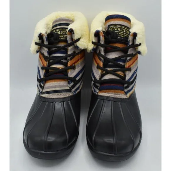 Pendleton Womens Size 9 Bridger Strip Mid Waterproof Insulated Duck Boots Shoes - Picture 5 of 11